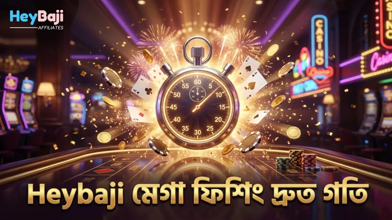 মেগা ফিশিং খেলে বড় জয় পাওয়ার সম্ভাবনা বাড়ান 1 Heybaji প্ল্যাটফর্মে মেগা ফিশিং গেমের দ্রুত গতি সুবিধা